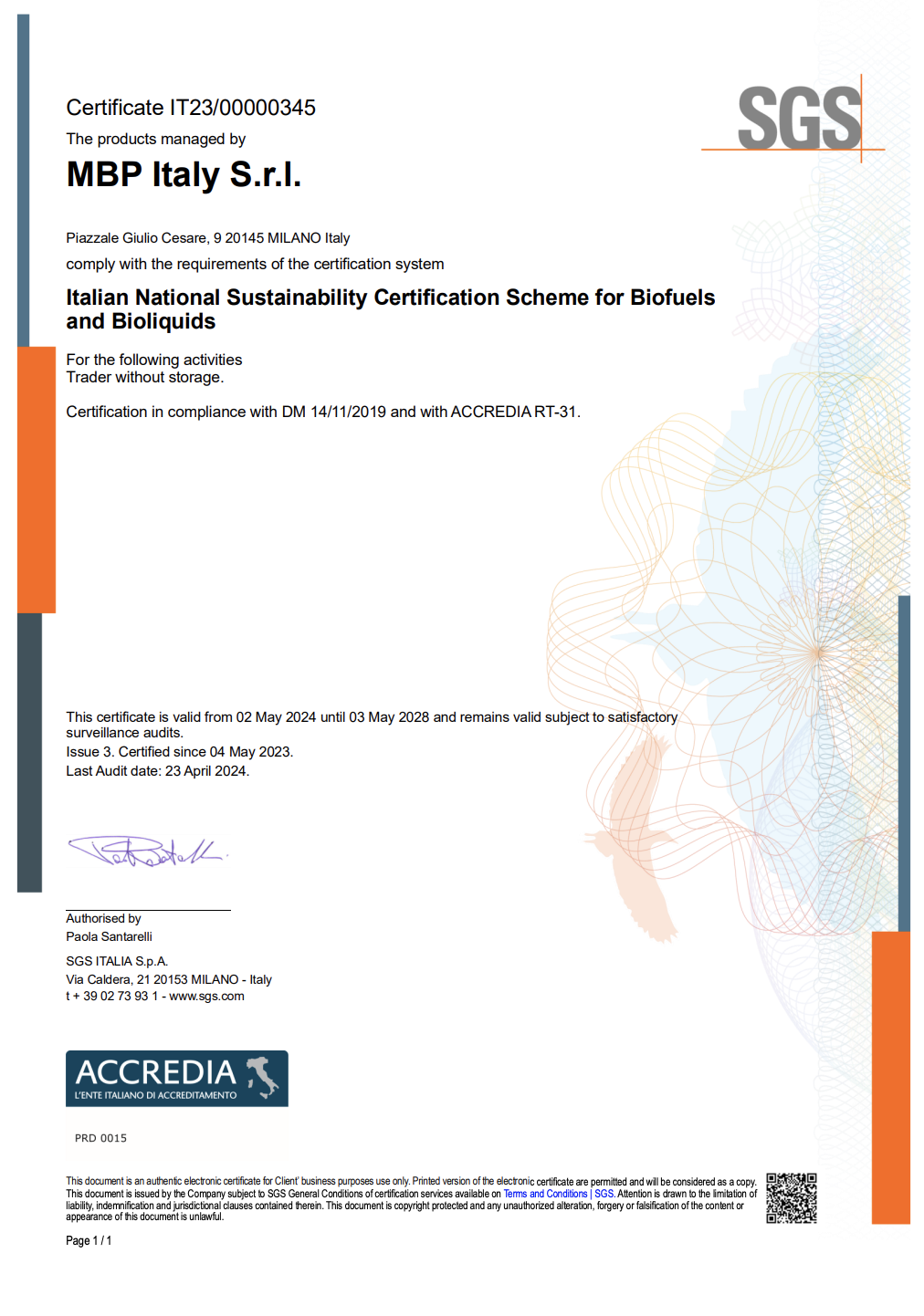 Italian National Scheme​